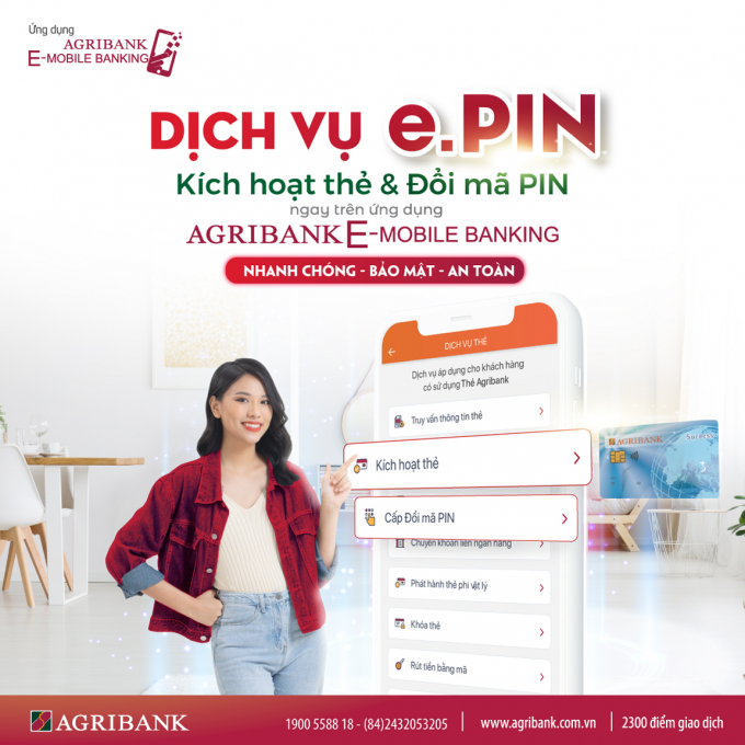Việc triển khai dịch vụ e.PIN, Agribank  đã  khẳng định quyết tâm tiếp tục đẩy mạnh mục tiêu số hóa các tiện ích ngân hàng.