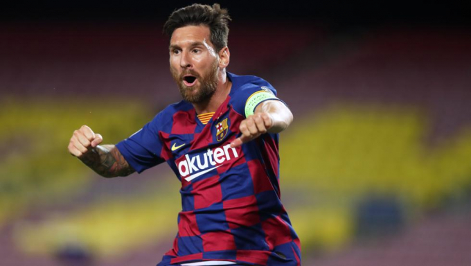 Lionel Messi sẽ trở thành tên mới của sân vận động Barcelona? Ảnh: AS.