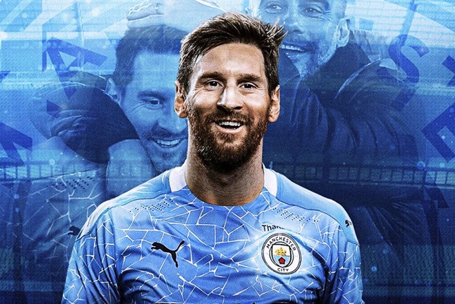 Lionel Messi sẽ đến Man City hè 2021. Ảnh: Dailymail.