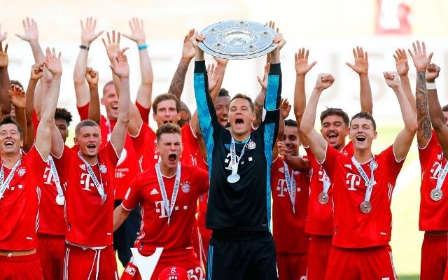 Manuel Neuer và các đồng đội thêm một lần lên ngôi vô địch. Ảnh: Kicker.