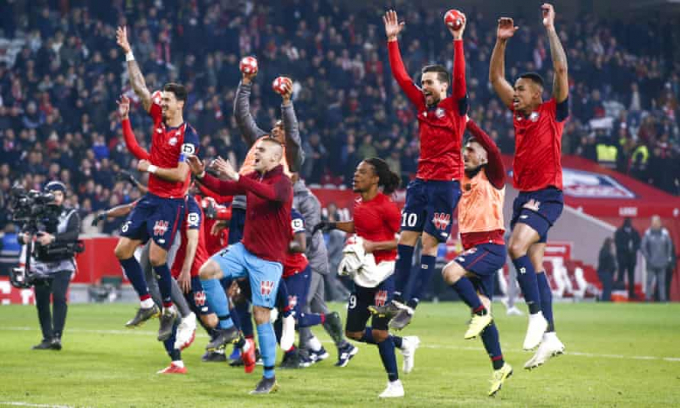 oán ngôi PSG, Lille vô địch Ligue 1. Ảnh: Guardian.