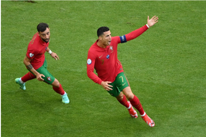 Ronaldo mở tỷ số trận đấu. 