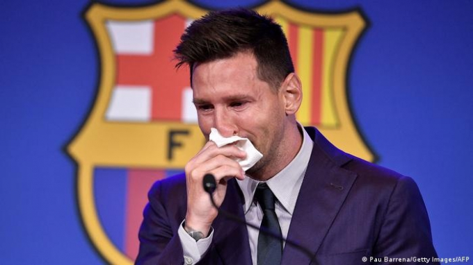 Lionel Messi chắc chắn chưa muốn rời BArcelona. Ảnh: AFP.