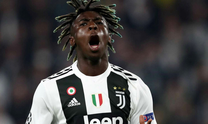 Moise Kean là sự thay thế trực tiếp cho Cristiano Ronaldo tại Juventus. Ảnh: AS.