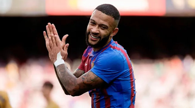 Tiền đạo chủ lực Memphis Depay xem xét rời bỏ Barcelona. Ảnh: AS.