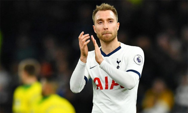 Christian Eriksen muốn trở lại Premier League. Ảnh: Express.