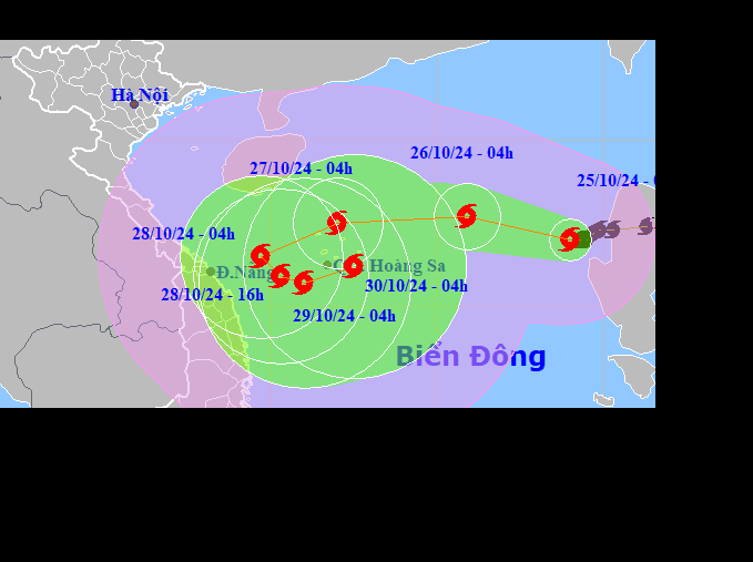 Bão Trà Mi tăng cấp, áp sát miền Trung rồi đổi hướng