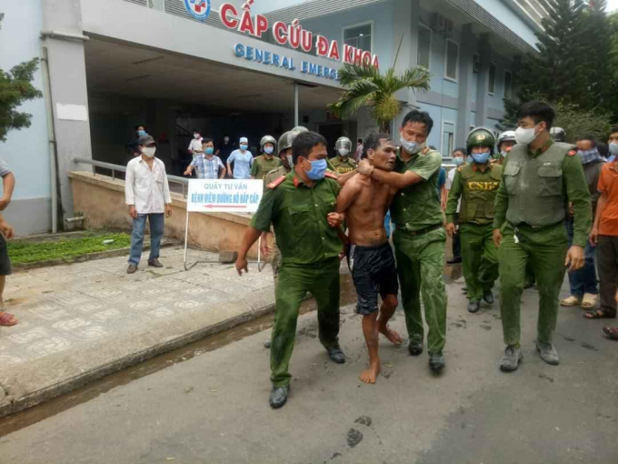 Đối tượng Đinh Văn Máy bị lực lượng công an Quảng Ngãi bắt giữ. Ảnh: TL.
