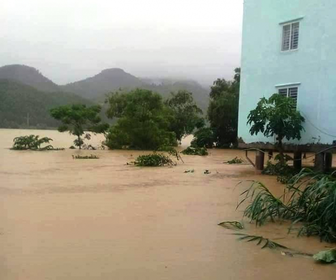 Khu vực xã Đại Đồng (huyện Đại Lộc, tỉnh Quảng Nam) bị ngập do mưa lớn. Ảnh: CTV.