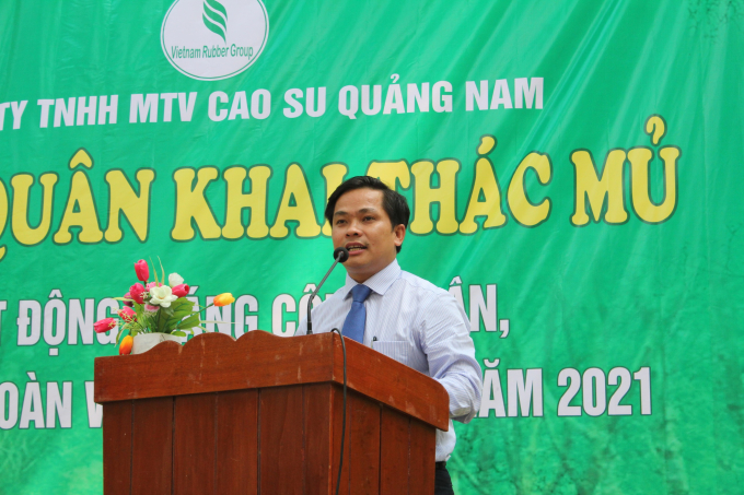 Ông Thái Bảo Tri, Tổng giám đốc Cty TNHH MTV Cao su Quảng Nam cho rằng, trong năm 2021, Cty sẽ tiếp tục nỗ lực phấn đấu để đạt và vượt mục tiêu, nâng cao đời sống cho cán bộ, công nhân viên và người lao động. Ảnh: L.K.