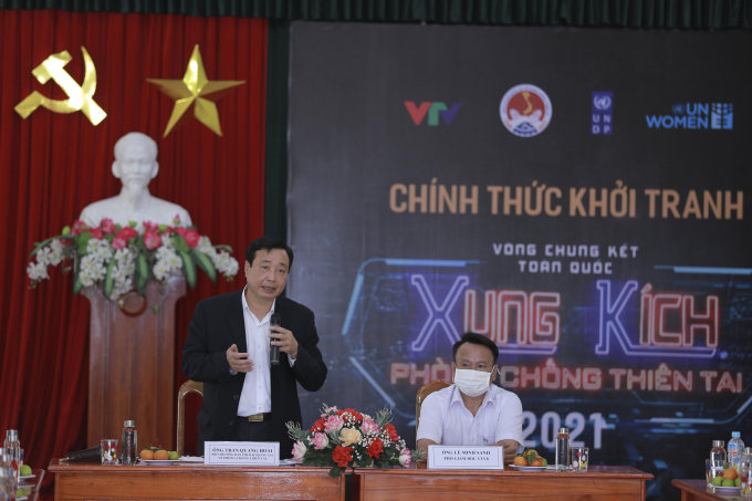 Ông Trần Quang Hoài, Phó Trưởng Ban Chỉ đạo Quốc gia về PCTT cho biết, cuộc thi 'Xung kích PCTT' là sân chơi hữu ích để nâng cao khả năng ứng phó thiên tai, giảm thiểu thiệt hại. Ảnh: K.X.