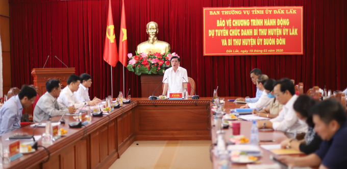 Ông Bùi Văn Cường, Bí thư Tỉnh ủy Đắk Lắk đánh giá cao các ứng viên đã có sự chuẩn bị tốt