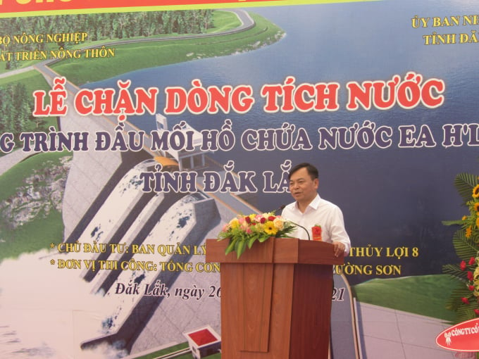 Thứ trưởng Bộ NN-PTNT Nguyễn Hoàng Hiệp phát biểu tại buổi lễ. Ảnh: Ngọc Thăng.