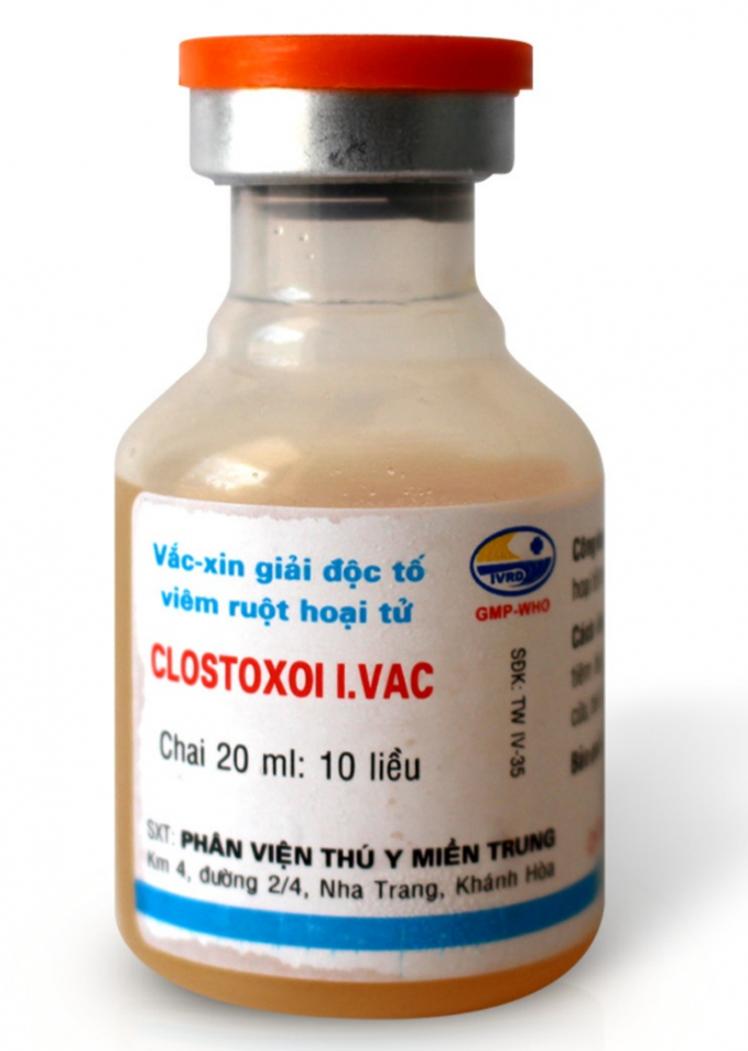 CLOSTOXOI I.VAC was researched and produced by the Institute of Veterinary Research and Development of Central Vietnam (IVRD). 