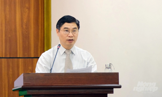 Deputy Director of Plant Protection Department Nguyen Quy Duong spoke at the conference. Photo: Bao Thang.