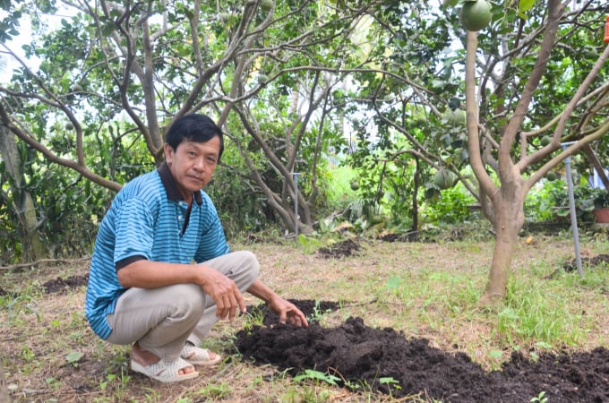 To grow organic vegetables and fruits, it is a must to build a basic foundation of organic soil first. Photo: VAN. 