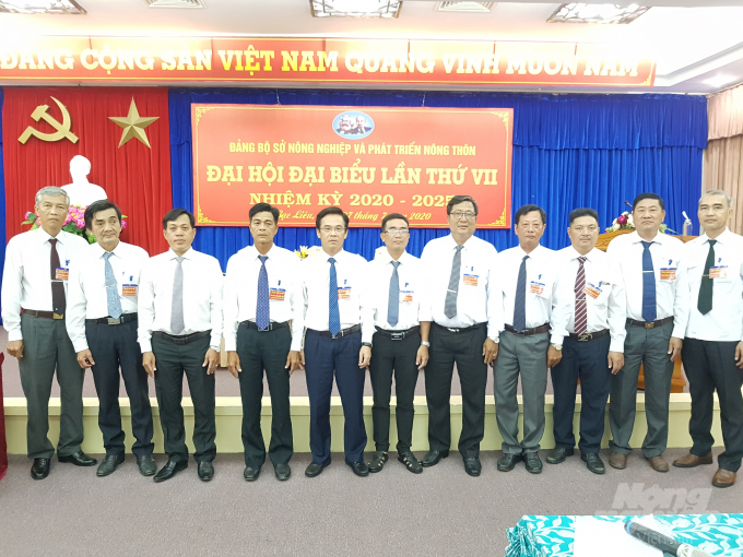 Ban chấp hành Đảng bộ Sở NN-PTNT tỉnh Bạc Liêu lần thứ VII nhiệm kỳ 2020 - 2025. Ảnh: Trọng Linh.