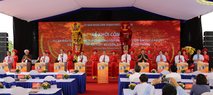 Thủ tướng Chính phủ Nguyễn Xuân Phúc tham dự lễ khởi công dự án sáng nay. Ảnh: TPHP.