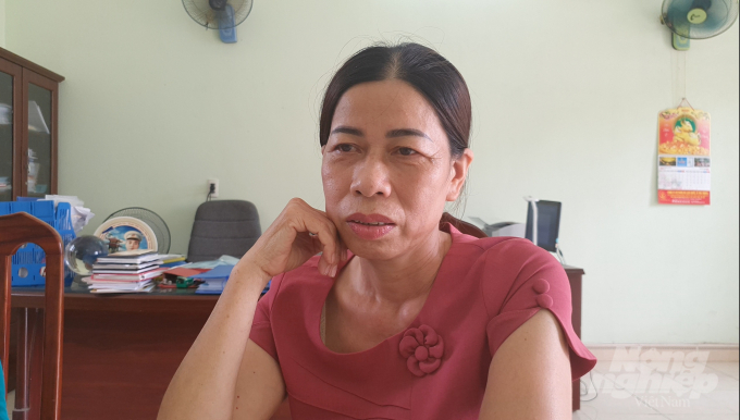 Cô giáo Nguyễn Thị Hạnh - người mang nước ngọt cho các cháu học sinh uống và xảy ra sự việc. Ảnh: Đinh Mười.
