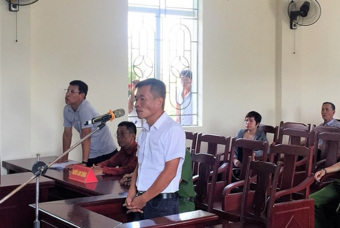 Nguyễn Trung Hải tại phiên tòa xét xử ngày 30/6. Ảnh: CTV.