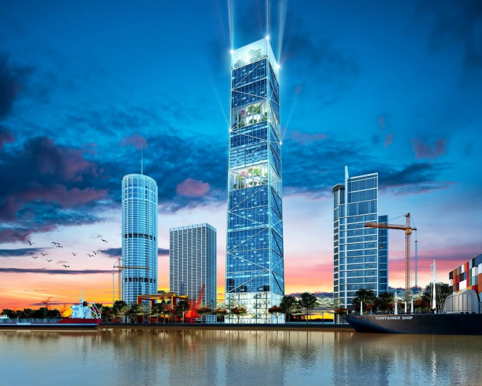 Phối cảnh tòa tháp 72 tầng do Tập đoàn FLC làm chủ đầu tư tại Hải Phòng. Ảnh: CĐT.