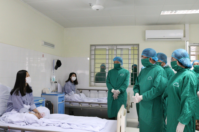 Cách ly y tế tập trung tại Bệnh viện Việt Tiệp Cở sở 2. Ảnh: BVVT.