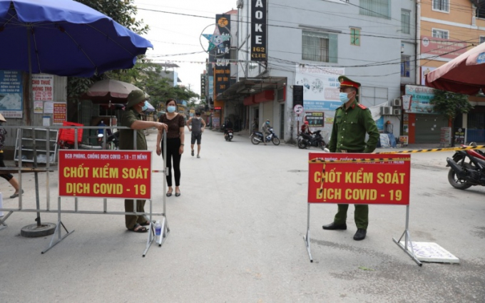Toàn bộ huyện Việt Yên được cách ly xã hội theo Chỉ thị 15 của Thủ tướng Chính phủ. Ảnh: Nhật Phong.