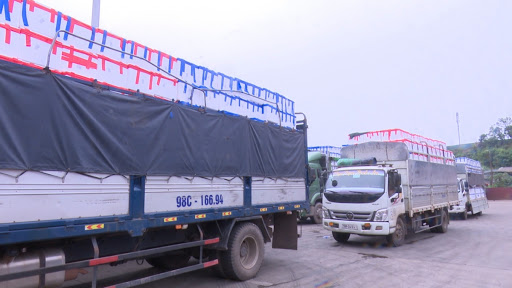 Hàng hóa, nông sản tại Bắc Giang đang gặp khó khăn trong lưu thông do dịch Covid-19. Ảnh: THLN.