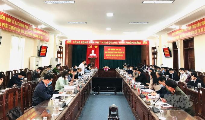 Đoàn công tác liên ngành của Văn phòng điều phối NTM Trung ương làm việc với huyện Kiến Thụy và huyện Thủy Nguyên ngày 5/12.
