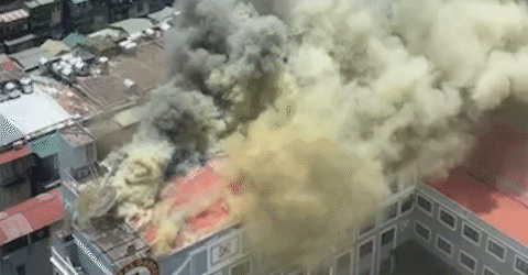 Video: Cháy ngùn ngụt ở khách sạn Capital Garden