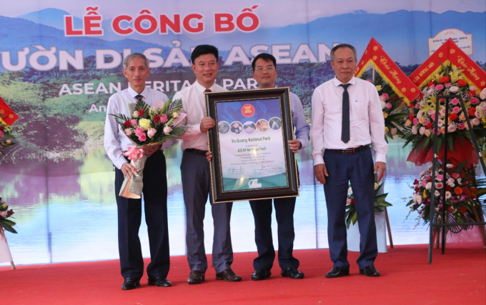 VQG Vũ Quang đón nhận danh hiệu 'Vườn Di sản ASEAN'. Ảnh: T.Nga.