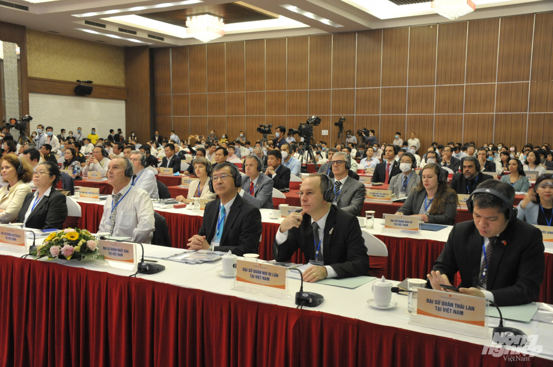 Các đại biểu tham dự Hội nghị sơ kết 3 năm thực hiện Nghị quyết số 120/NQ-CP. Ảnh: Lê Hoàng Vũ.
