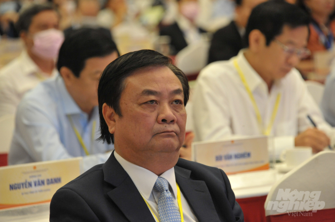Thứ trưởng Bộ NN-PTNT Lê Minh Hoan tham gia Hội nghị sơ kết 3 năm thực hiện Nghị quyết số 120/NQ-CP. Ảnh: Lê Hoàng Vũ.