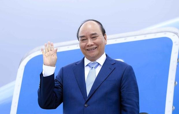 Chủ tịch nước Nguyễn Xuân Phúc đã tới Hoa Kỳ. Ảnh: TTXVN.