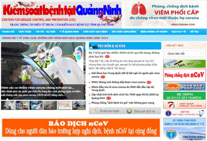 Phần mềm báo dịch trực tuyến tại Quảng Ninh.