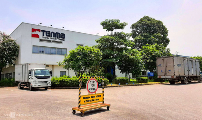 Trụ sở Công ty Tenma ở khu công nghiệp Quế Võ, Bắc Ninh trong ngày 26/5. Ảnh: Bá Đô.