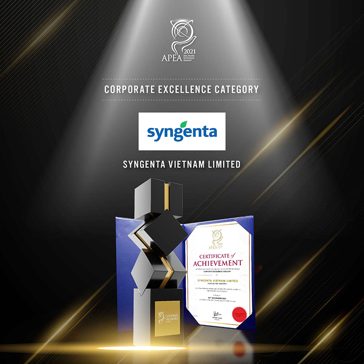 Syngenta được trao giải thưởng doanh nghiệp xuất sắc châu Á.
