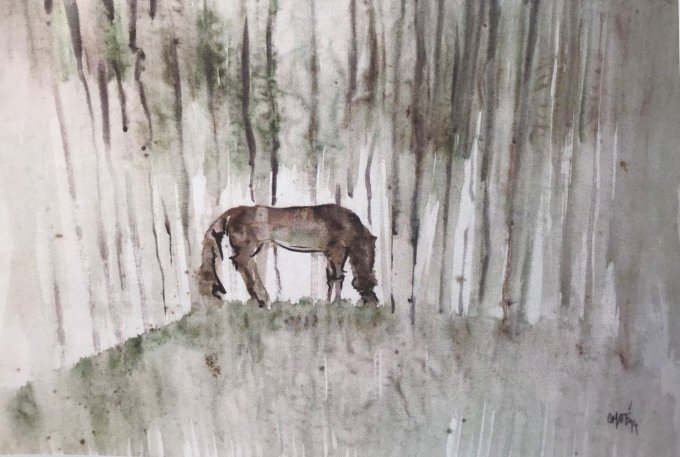 'Ngựa', vẽ năm 1994.
