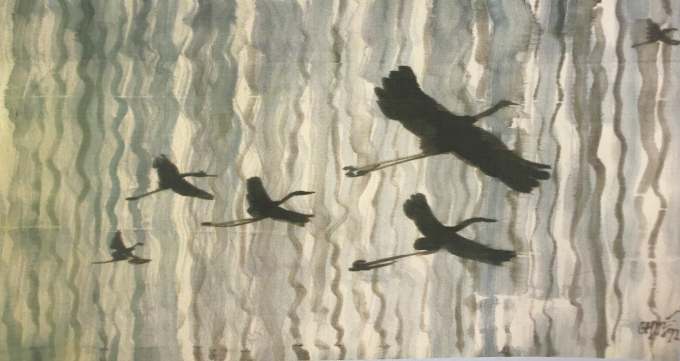 'Chim', chất liệu sơn dầu, vẽ năm 1992.