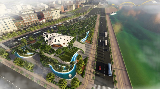 Phối cảnh dự án mở rộng Vườn tượng APEC.
