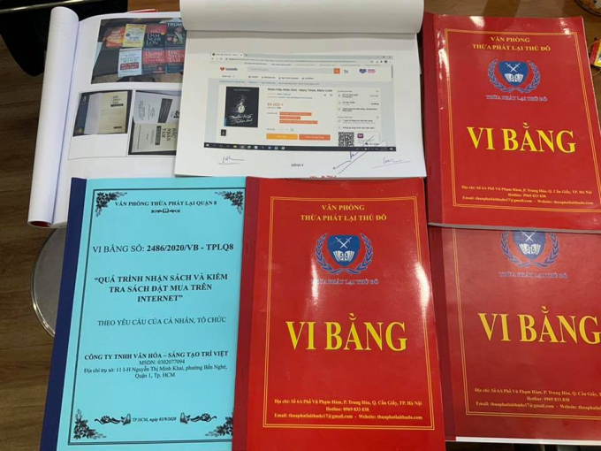 Sai phạm của Lazada bị Công ty First News lập vi bằng đưa vào hồ sơ khởi kiện.