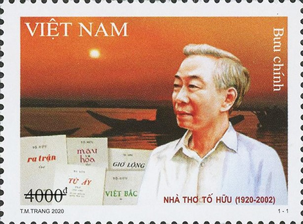 Bộ tem kỷ niệm 100 năm Ngày sinh Tố Hữu.