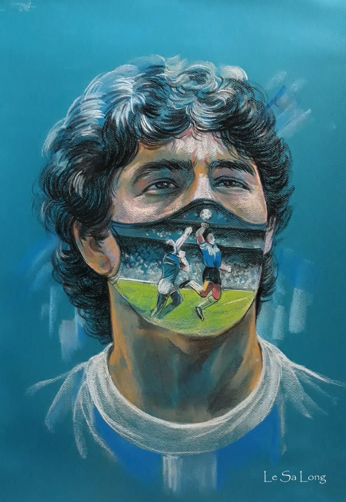 Ngôi sao bóng đá Maradona.
