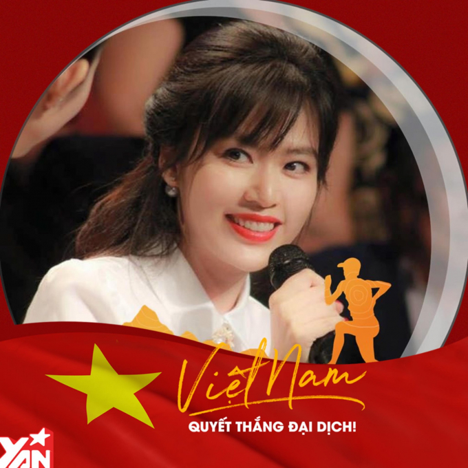 Hoa hậu Nguyễn Thu Thủy thể hiện tinh thần chống Covid-19 trên Facebook cá nhân.