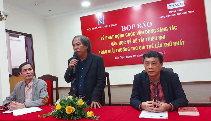 Chủ tịch Hội Nhà văn VN - Nguyễn Quang Thiều công bố Giải thưởng Tác Giả Trẻ sáng 6/1/2022.