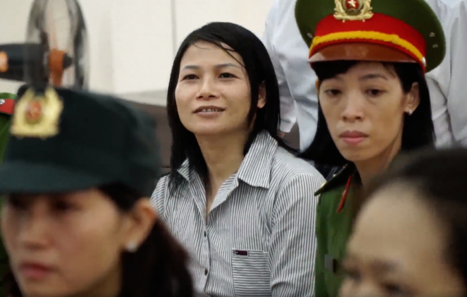 Nguyễn Ngọc Tâm Huyên (vai trò thứ 3), bị tuyên phạt 18 năm tù. Ảnh: Duy Phương.