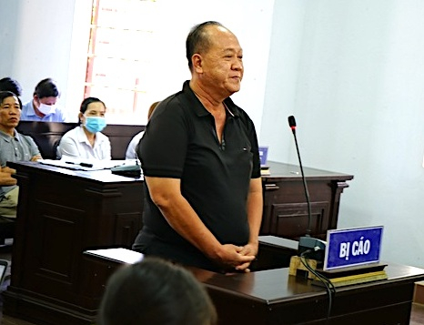 Bị cáo Hồ Xuân Cường, giám đốc công ty Petro Tấn Phúc. Ảnh: Tuyết Liên.