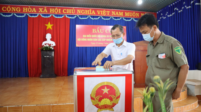 Đến chiều ngày 23/5, hơn 90% cử tri trên toàn tỉnh Bình Phước đã hoàn thành nghĩa vụ bỏ phiếu. Ảnh: Nguyễn Liêm.