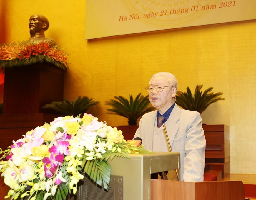 Tổng Bí thư, Chủ tịch nước Nguyễn Phú Trọng phát biểu chỉ đạo tại Hội nghị. Ảnh: Trí Dũng/TTXVN.
