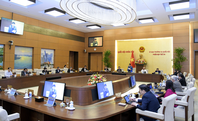 Khai mạc phiên họp thứ 54 của Ủy ban Thường vụ Quốc hội. Ảnh: Quochoi.vn.
